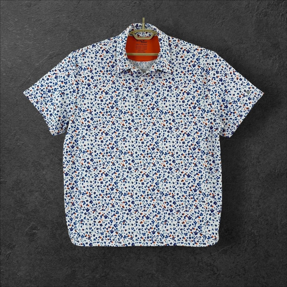 Birdie Bound Polo Shirt Mens 3XL Floral Golf Stretch Resort Performance